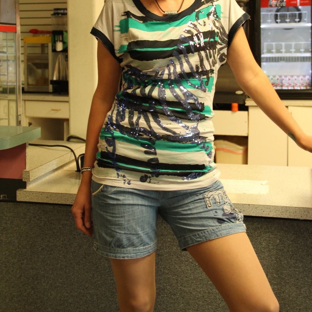 Joyrich denim sailor shorts